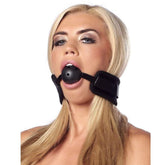 Black Padded Mouth Gag With Breathable Ball - Adult Planet - Online Sex Toys Shop UK